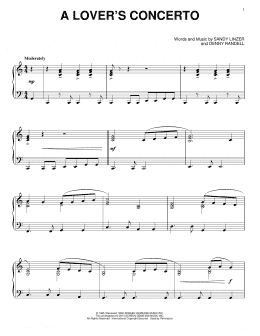 page one of A Lover's Concerto (Piano Solo)