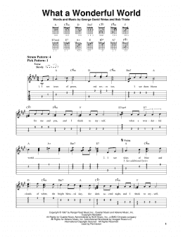 page one of What A Wonderful World (Easy Guitar Tab)