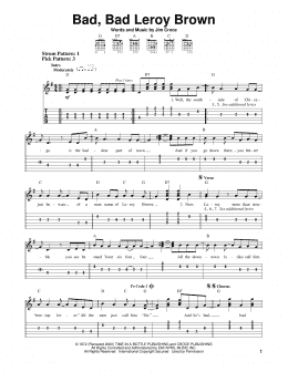 page one of Bad, Bad Leroy Brown (Easy Guitar Tab)