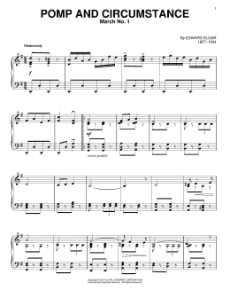 page one of Pomp And Circumstance, March No. 1 (Piano Solo)