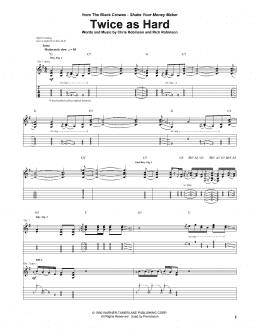 page one of Twice As Hard (Guitar Tab)
