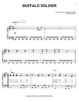page one of Buffalo Soldier (Easy Piano)