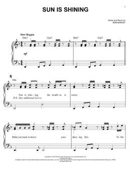 page one of Sun Is Shining (Easy Piano)