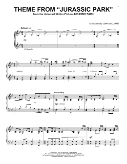 page one of Theme From Jurassic Park (Piano Solo)