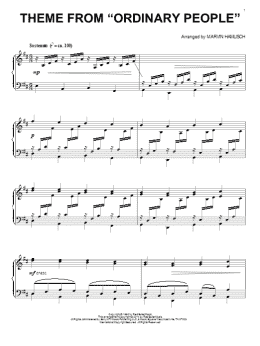 page one of Theme From Ordinary People (Piano Solo)