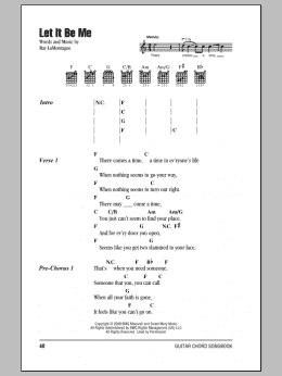 page one of Let It Be Me (Guitar Chords/Lyrics)