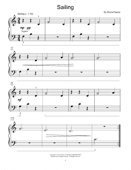 page one of Sailing (Educational Piano)