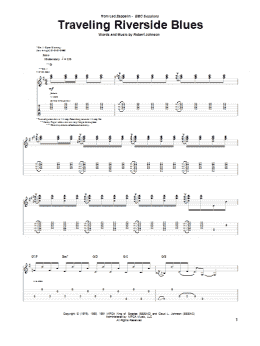 page one of Traveling Riverside Blues (Guitar Tab)
