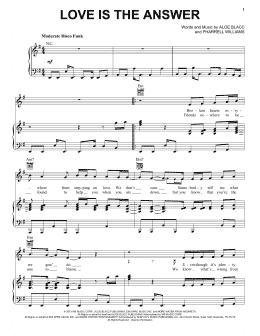 page one of Love Is The Answer (Piano, Vocal & Guitar Chords (Right-Hand Melody))