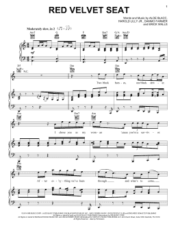 page one of Red Velvet Seat (Piano, Vocal & Guitar Chords (Right-Hand Melody))