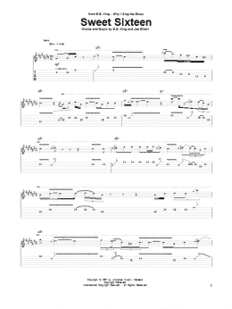 page one of Sweet Sixteen (Guitar Tab)