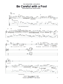 page one of Be Careful With A Fool (Guitar Tab)