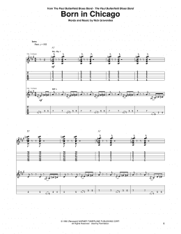 page one of Born In Chicago (Guitar Tab)