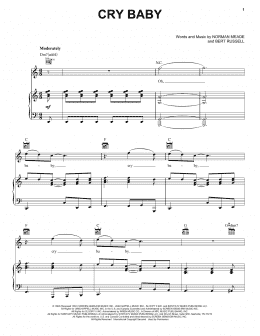 page one of Cry Baby (from the musical A Night With Janis Joplin) (Piano, Vocal & Guitar Chords (Right-Hand Melody))