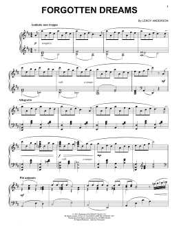 page one of Forgotten Dreams (Piano Solo)