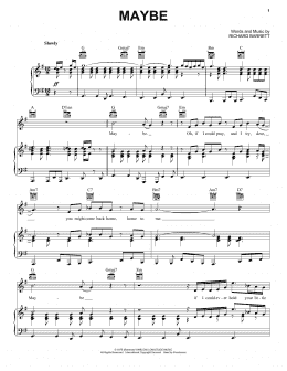 page one of Maybe (from the musical A Night With Janis Joplin) (Piano, Vocal & Guitar Chords (Right-Hand Melody))