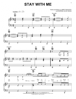 page one of Stay With Me (from the musical A Night With Janis Joplin) (Piano, Vocal & Guitar Chords (Right-Hand Melody))