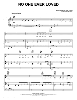 page one of No One Ever Loved (Piano, Vocal & Guitar Chords (Right-Hand Melody))