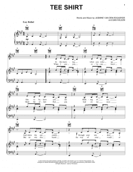 page one of Tee Shirt (Piano, Vocal & Guitar Chords (Right-Hand Melody))