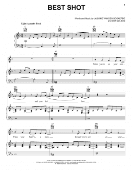 page one of Best Shot (Piano, Vocal & Guitar Chords (Right-Hand Melody))