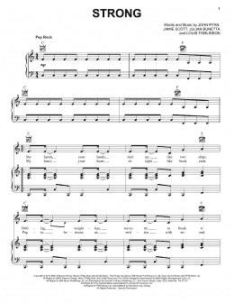 page one of Strong (Piano, Vocal & Guitar Chords (Right-Hand Melody))