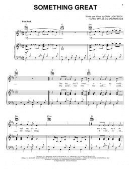 page one of Something Great (Piano, Vocal & Guitar Chords (Right-Hand Melody))