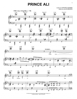 page one of Prince Ali (from Aladdin: The Broadway Musical) (Piano, Vocal & Guitar Chords (Right-Hand Melody))