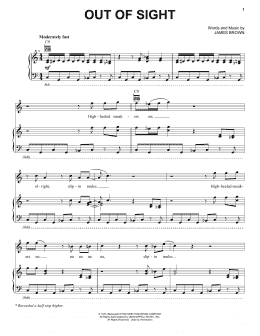 page one of Out Of Sight (Piano, Vocal & Guitar Chords (Right-Hand Melody))