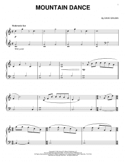 page one of Mountain Dance (arr. Larry Moore) (Piano Solo)