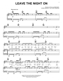 page one of Leave The Night On (Piano, Vocal & Guitar Chords (Right-Hand Melody))