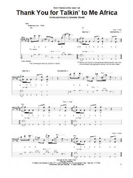 page one of Thank You For Talkin' To Me Africa (Bass Guitar Tab)