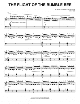 page one of The Flight Of The Bumble Bee (Piano Solo)