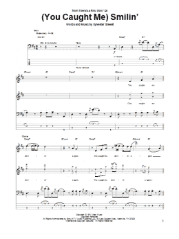 page one of (You Caught Me) Smilin' (Bass Guitar Tab)