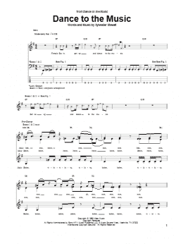 page one of Dance To The Music (Bass Guitar Tab)
