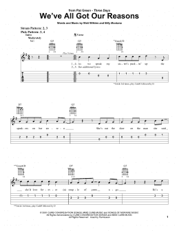 page one of We've All Got Our Reasons (Easy Guitar Tab)