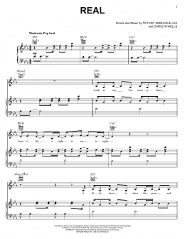page one of Real (Piano, Vocal & Guitar Chords (Right-Hand Melody))