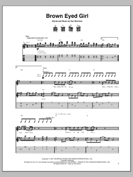 page one of Brown Eyed Girl (Guitar Tab)