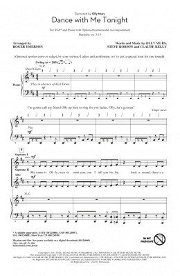 page one of Dance With Me Tonight (SSA Choir)
