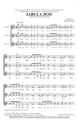 page one of Jabula Jesu (SSA Choir)