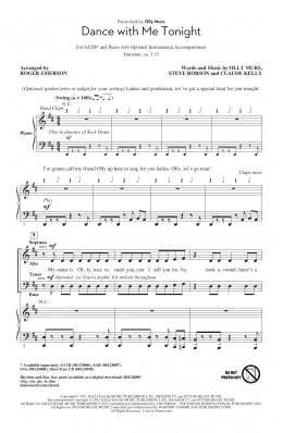 page one of Dance With Me Tonight (SATB Choir)
