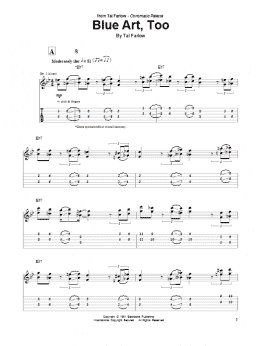 page one of Blue Art, Too (Guitar Tab)