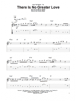 page one of There Is No Greater Love (Guitar Tab)