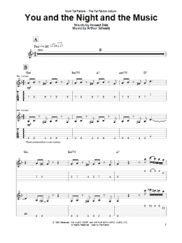 page one of You And The Night And The Music (Guitar Tab)