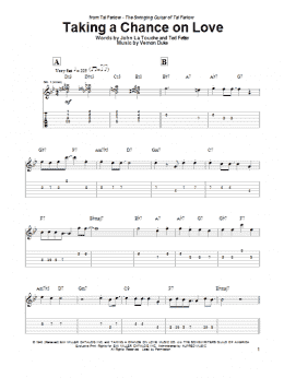 page one of Taking A Chance On Love (Guitar Tab)