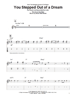 page one of You Stepped Out Of A Dream (Guitar Tab)