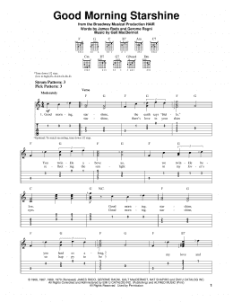 page one of Good Morning Starshine (Easy Guitar Tab)