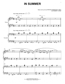 page one of In Summer (from Frozen) (Piano Duet)