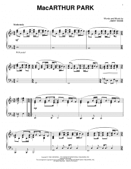 page one of MacArthur Park (Piano Solo)
