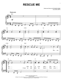 page one of Rescue Me (Easy Piano)