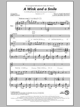 page one of A Wink And A Smile (SATB Choir)